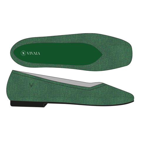 Square-Toe V-Cut Flats (Margot 2.0)