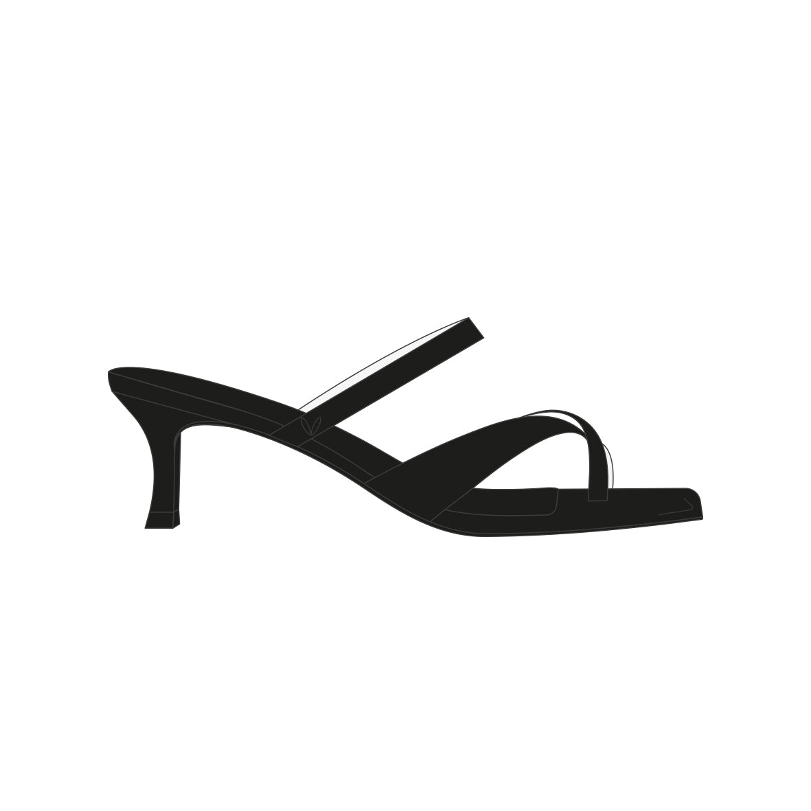 Square-Toe Mid Heel Strappy Sandals (Alina)