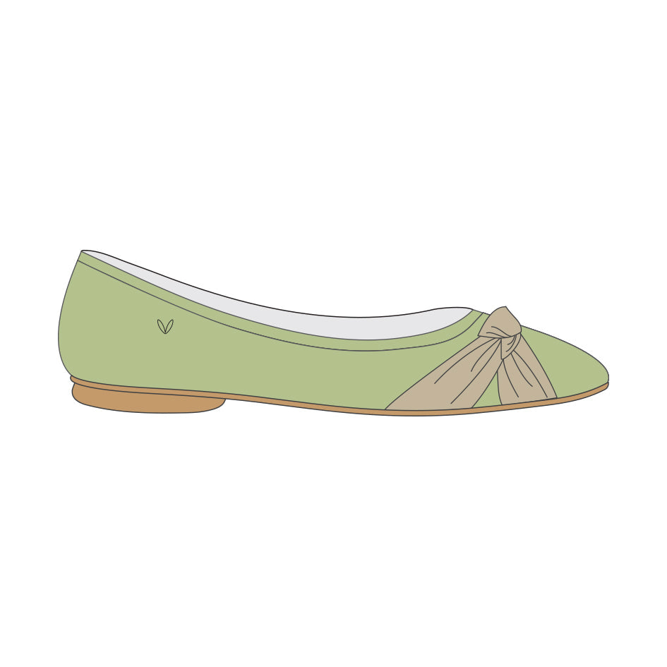 Almond-Toe Knotted Flats (Bibi)