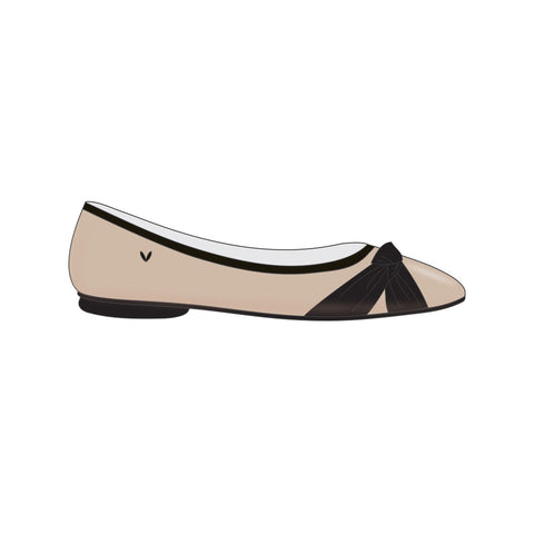 Almond-Toe Knotted Flats (Bibi)